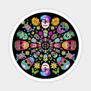 Sugar Skull Mandala Magnet